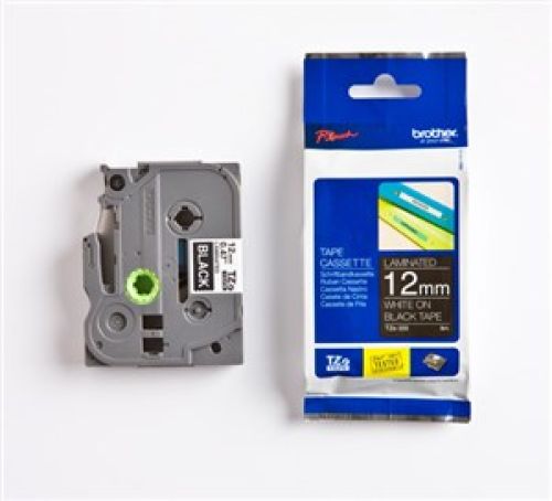BROTHER Fita laminada preto/branco 12mm , Brother , BROTZE335 , 4977766685733